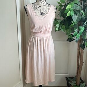 Gap Sleeveless Jersey Tie Waist Midi Dress Pink Sz S